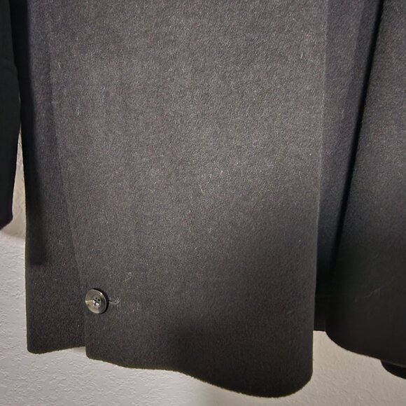 Harve Benard Coat Wool Blend Longline Black Front Cozy Warm lightweight Size 18 - Picture 3 of 11